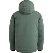 thumbnail: Groene heren PME Legend winterjas van polyester met effen, lange mouwen, capuchon en rits met windvanger