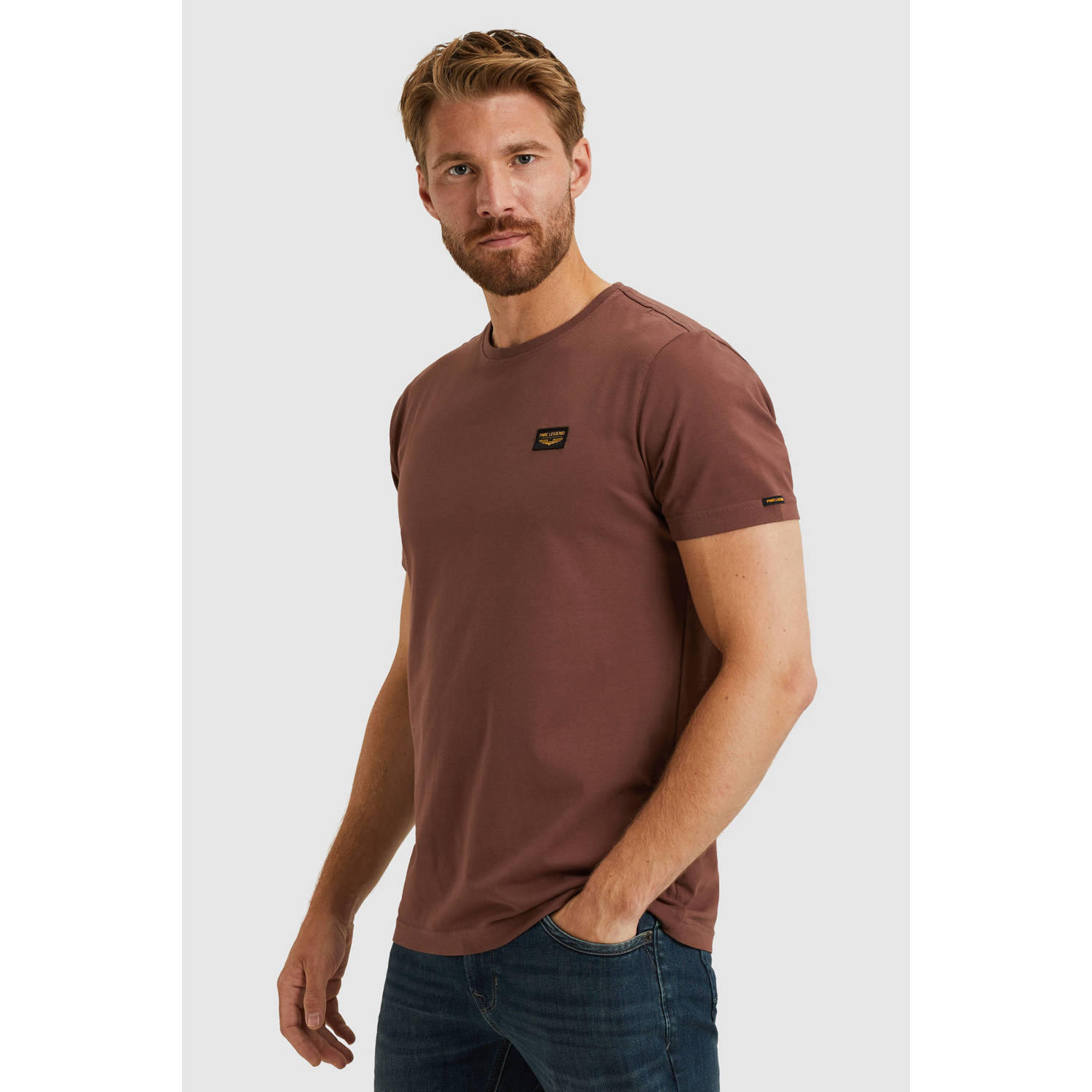 PME Legend regular T-shirt roodbruin
