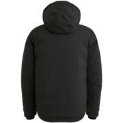 thumbnail: Zwarte heren PME Legend winterjas van polyester met effen, lange mouwen, capuchon en rits met windvanger