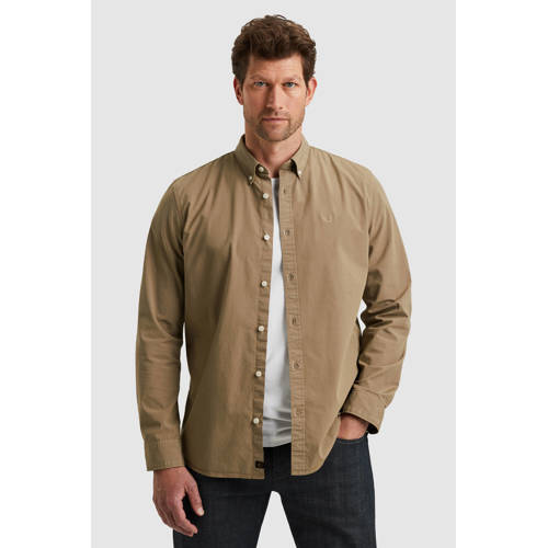 PME Legend regular casual overhemd AMERICAN CLASSIC kaki afbeelding