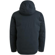 thumbnail: Donkerblauwe heren PME Legend winterjas van polyester met effen, lange mouwen, capuchon en rits met windvanger