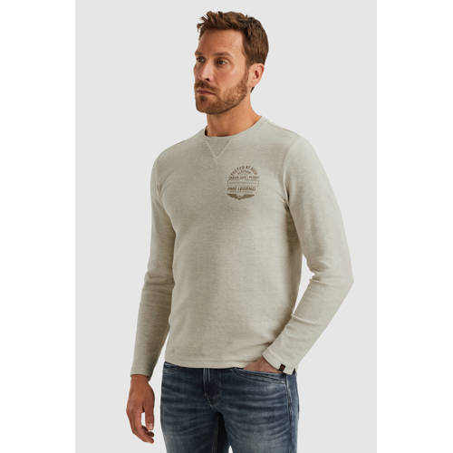 PME Legend regular T-shirt met textuur ecru afbeelding