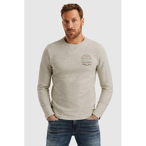 PME Legend regular T-shirt met textuur ecru afbeelding