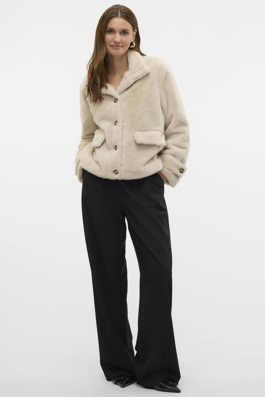 VERO MODA teddy jas crème