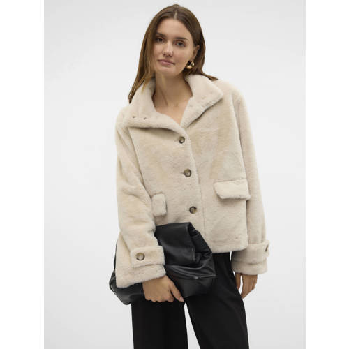 VERO MODA teddy jas crème afbeelding