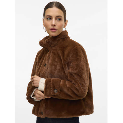VERO MODA teddy jas donkerbruin afbeelding
