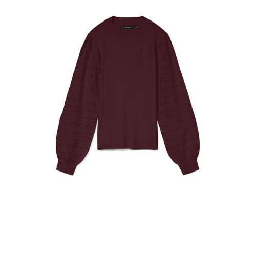 VERO MODA gebreide trui donkerrood afbeelding