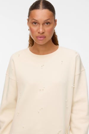 sweater ecru met parels