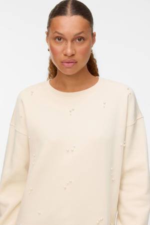 sweater ecru met parels