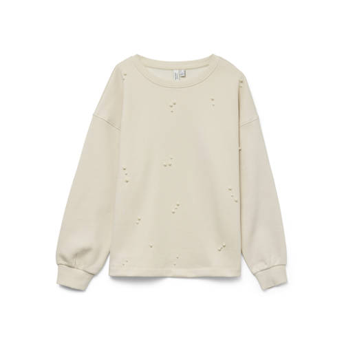 VERO MODA sweater ecru met parels afbeelding