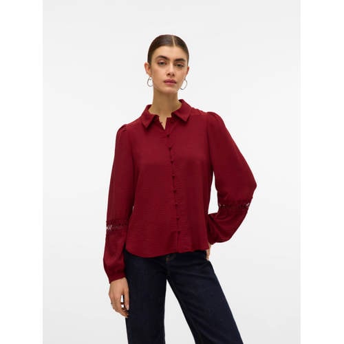VERO MODA blouse donkerrood afbeelding