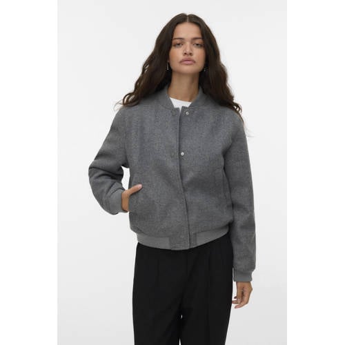 VERO MODA bomberjack grijs melange afbeelding