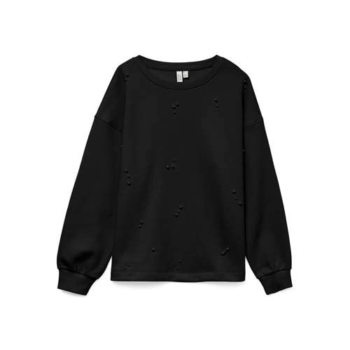 VERO MODA sweater zwart met parels afbeelding
