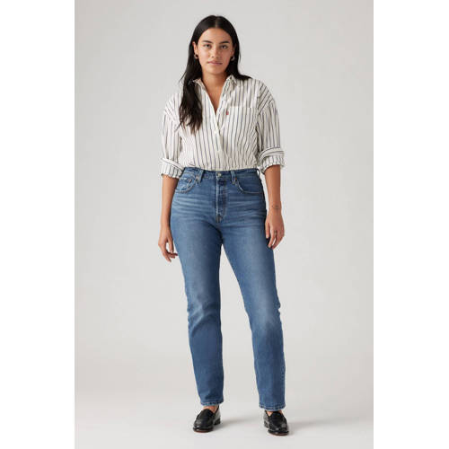Levi's 501 high waist straight leg jeans afbeelding