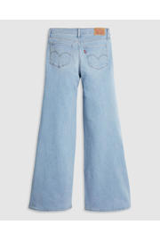 thumbnail: Levi's 318 shaping mid waist wide leg jeans light blue denim