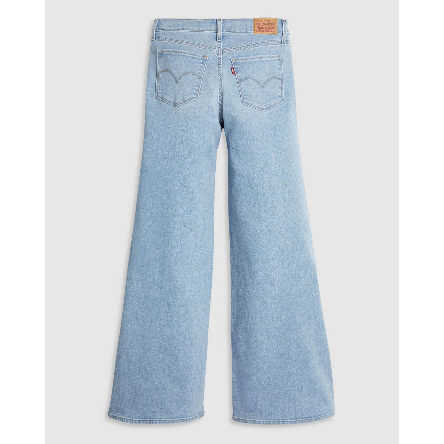 Levi's high waist wide leg jeans light blue denim