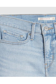 thumbnail: Levi's 318 shaping mid waist wide leg jeans light blue denim