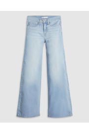 thumbnail: Levi's 318 shaping mid waist wide leg jeans light blue denim