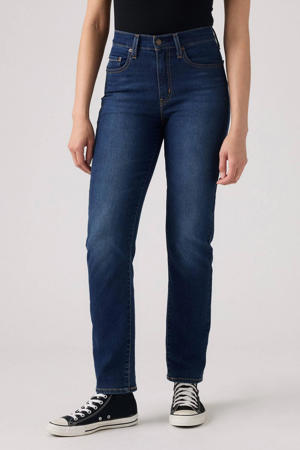 724 high waist straight leg jeans medium blue denim