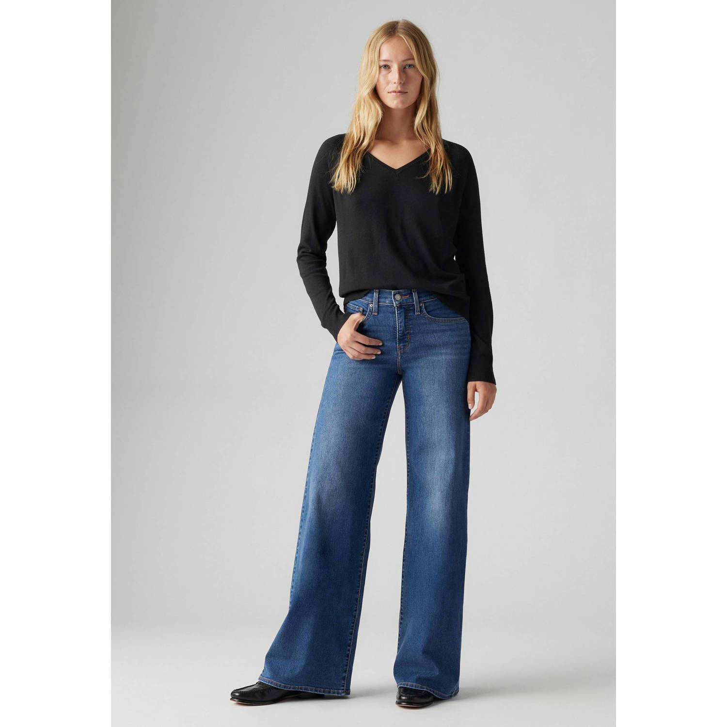 Levi's high waist wide leg jeans