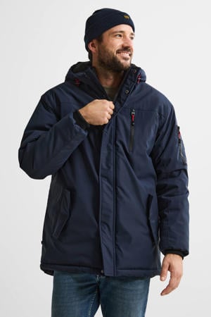 winterjas donkerblauw