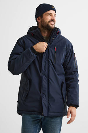 winterjas donkerblauw