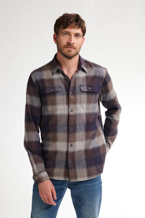 regular casual overhemd bruin