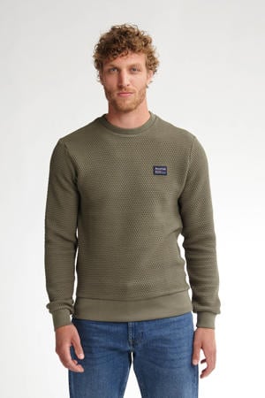 sweater gebreid olijfgroen
