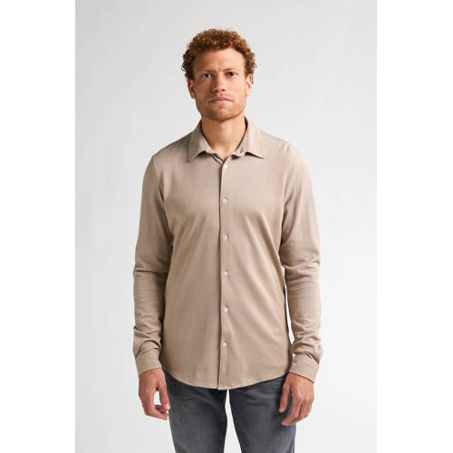 Petrol Industries slim casual overhemd beige afbeelding