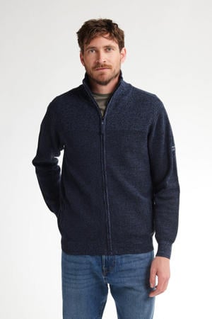 vest grof gebreid donkerblauw