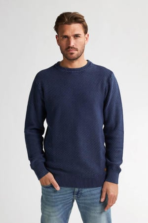 trui gebreid blauw