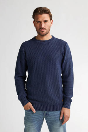 trui gebreid blauw