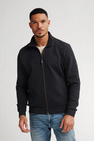 sweatvest met textuur zwart