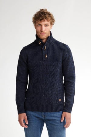 trui gebreid blauw