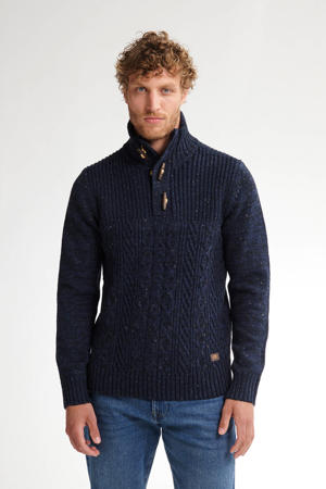 trui gebreid blauw