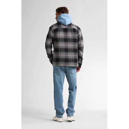 Petrol Industries geruit overshirt lichtgrijs afbeelding