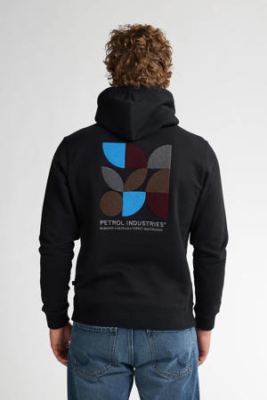 hoodie met backprint zwart