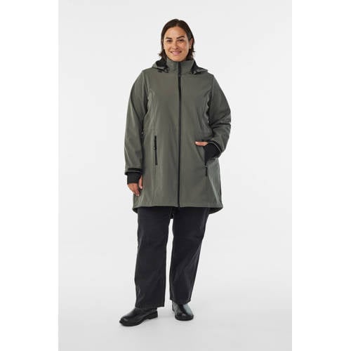 Zizzi softshell jas groen afbeelding