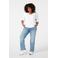 MS Mode high waist straight leg jeans light blue denim