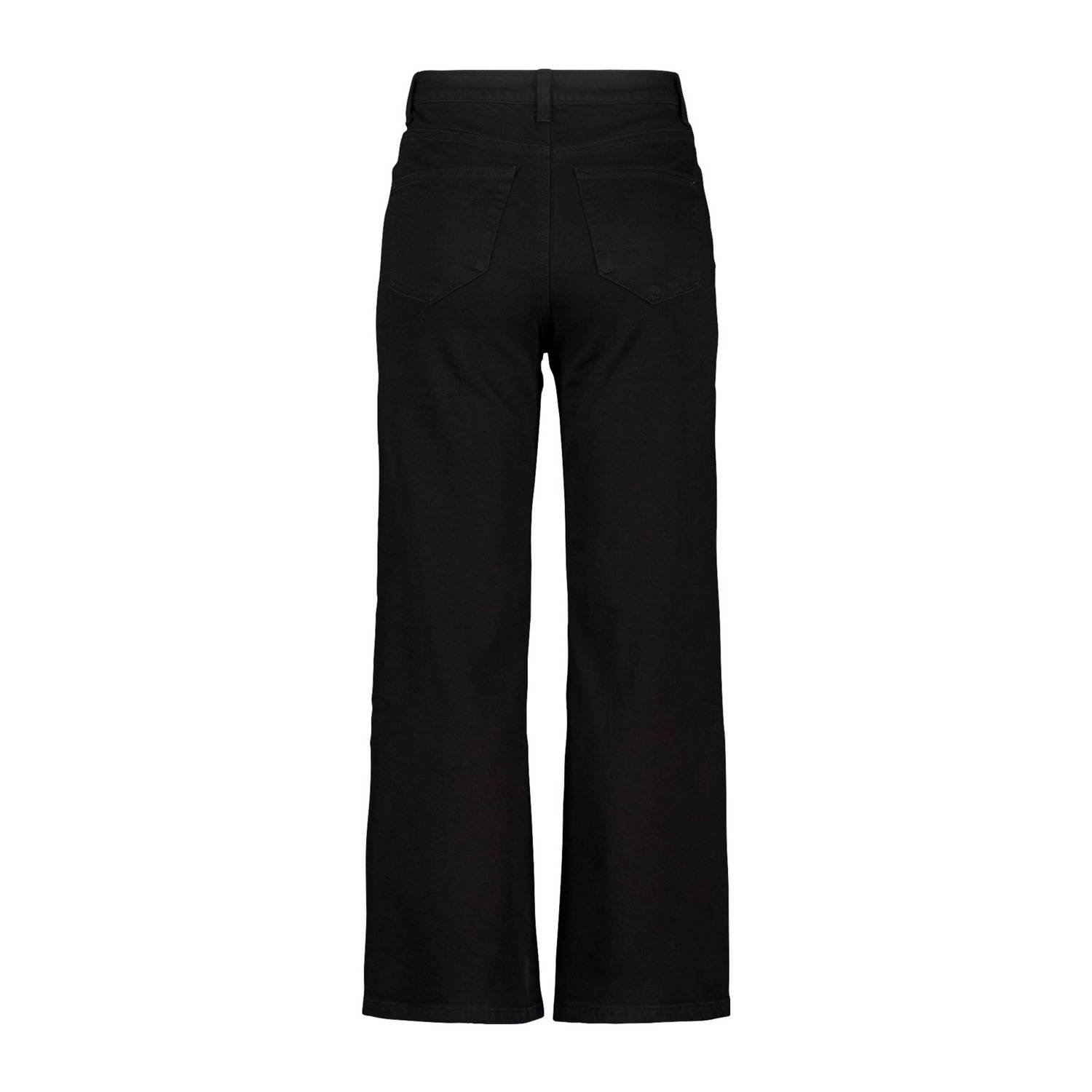 MS Mode high waist wide leg jeans zwart