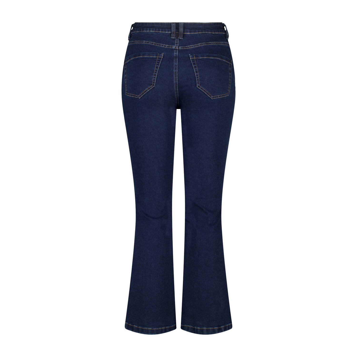 MS Mode high waist flared jeans dark blue denim
