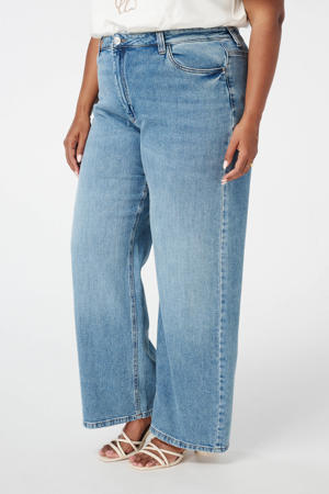 high waist wide leg jeans light blue denim