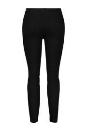 thumbnail: Black denim dames MS Mode skinny jeans black van denim met regular waist, rits- en knoopsluiting en effen