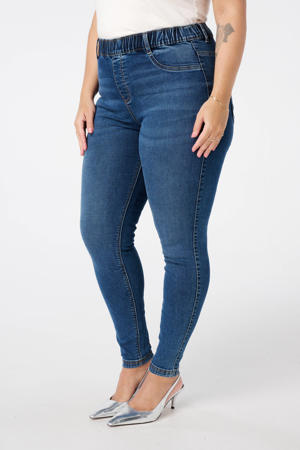 high waist skinny jeans medium blue denim