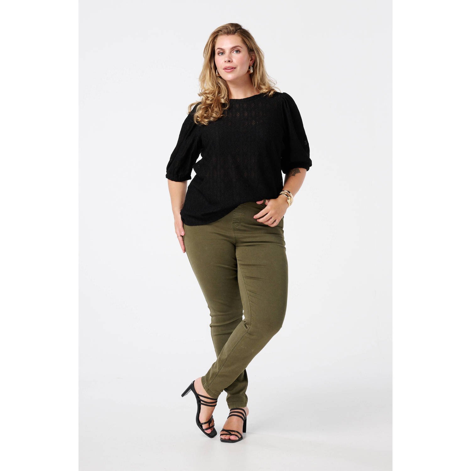 MS Mode skinny jeans kaki