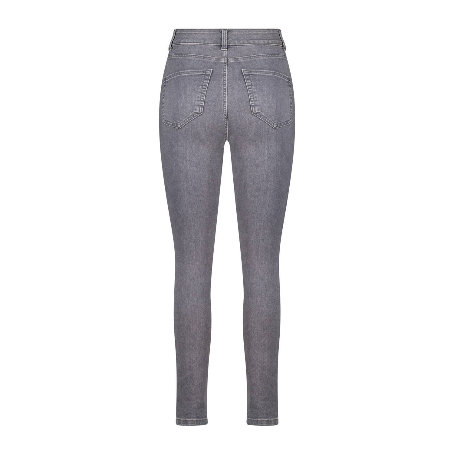 MS Mode high waist skinny jeans grijs