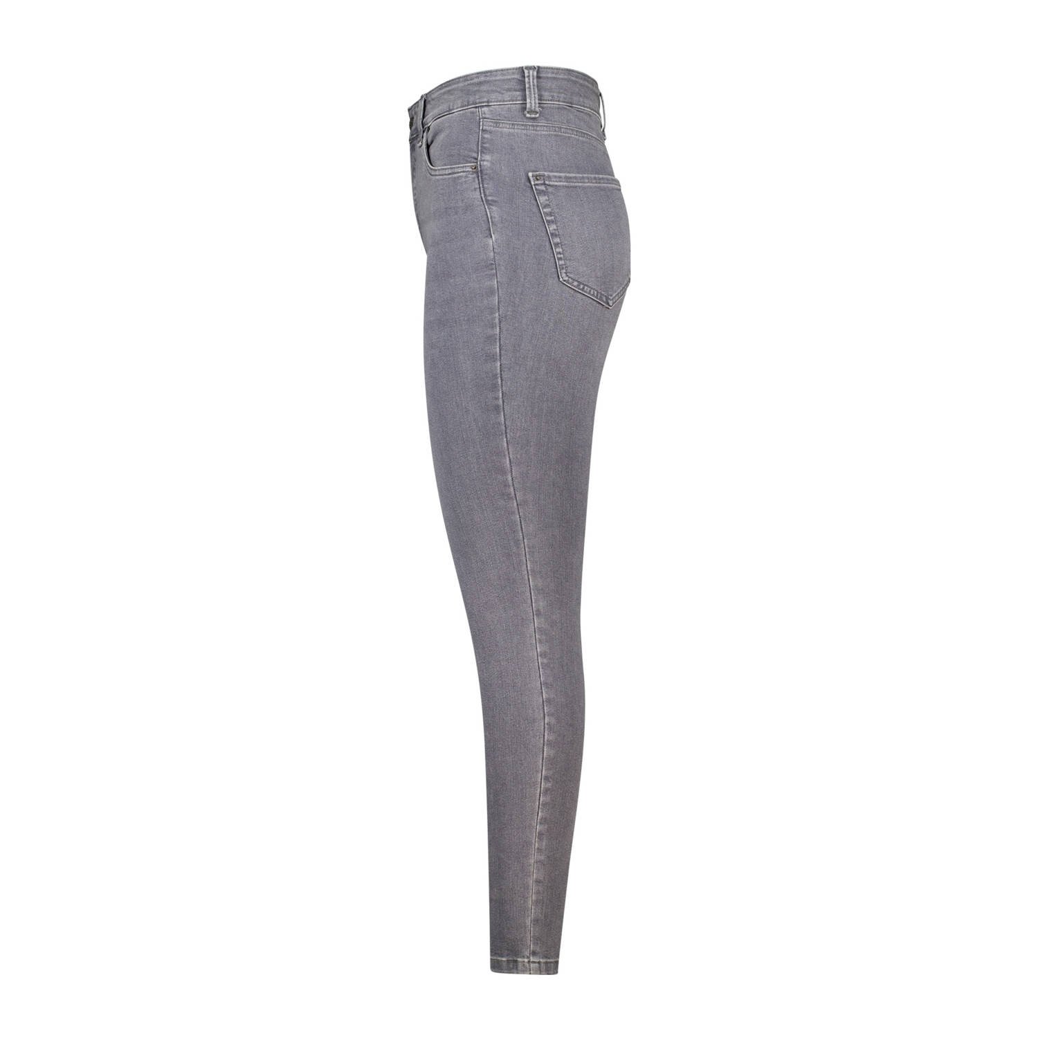MS Mode high waist skinny jeans grijs