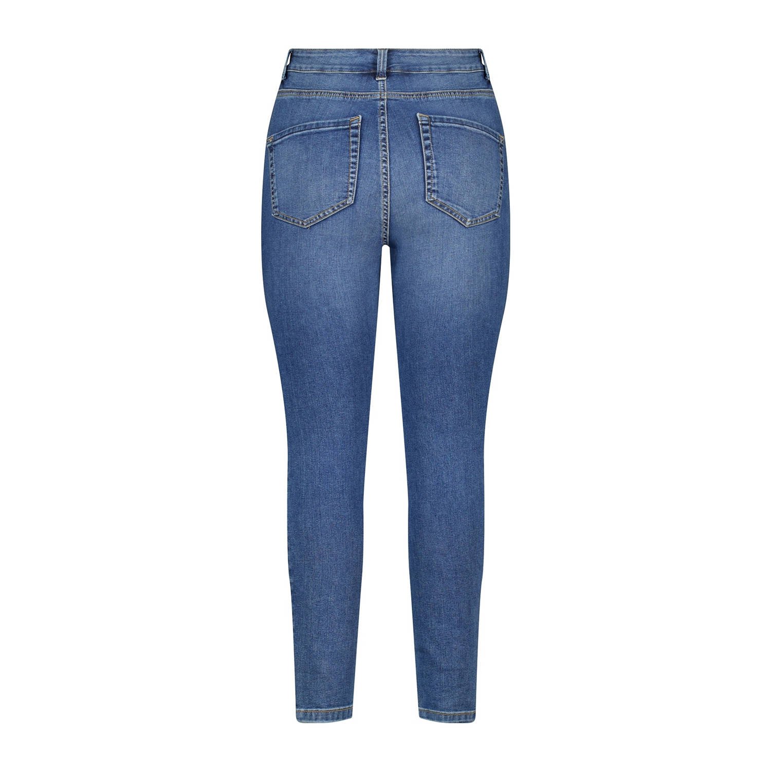 MS Mode high waist skinny jeans medium blue denim