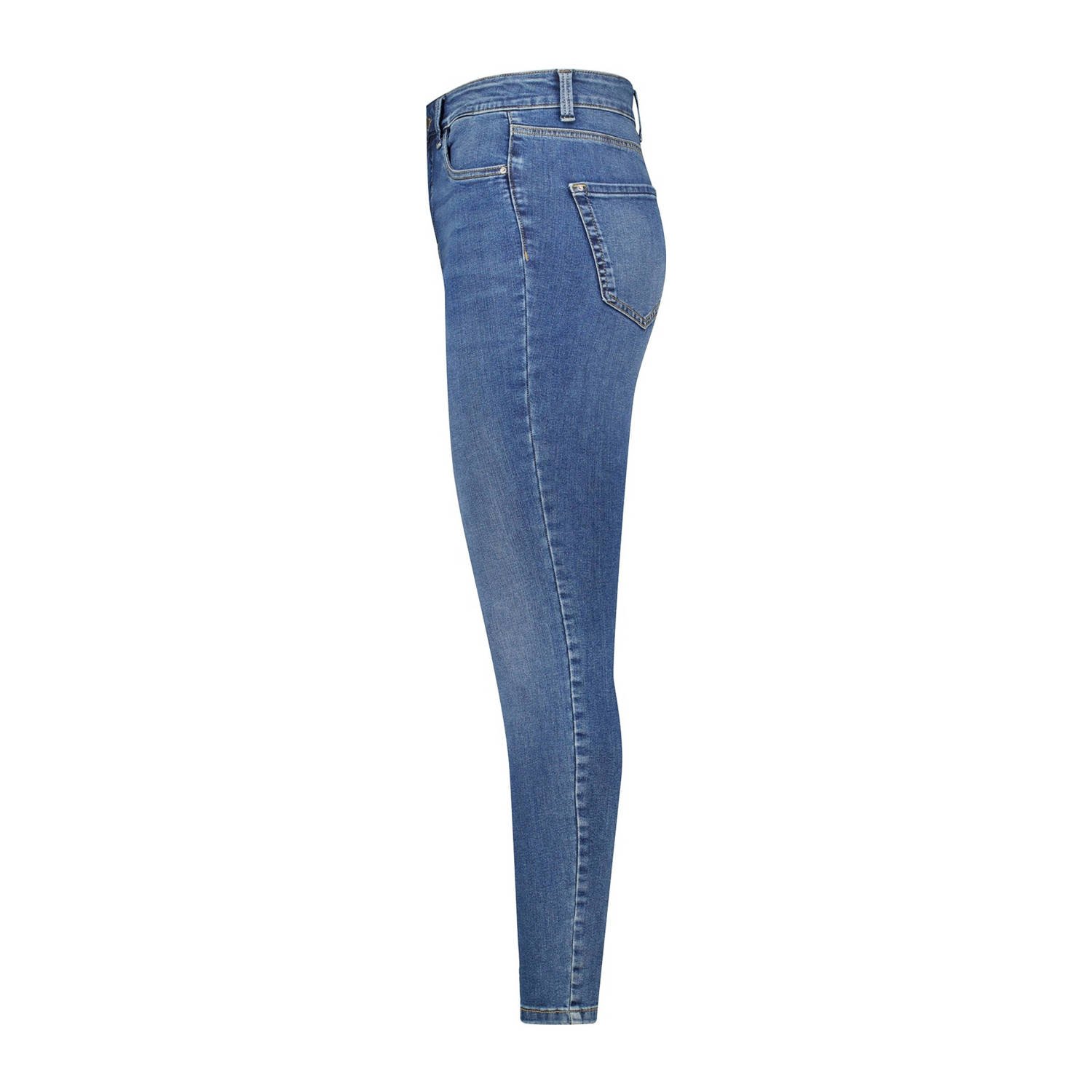 MS Mode high waist skinny jeans medium blue denim