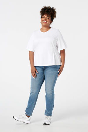 high waist skinny jeans medium blue denim